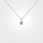 Fine jewellery necklace collection featuring round-shaped diamond pendant