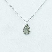 Pear-Shaped Diamond Necklace in White Gold