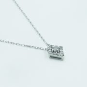 Rhombus Motif Diamond Necklace - Side View