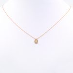 Pear Motif Diamond Necklace - Neck View