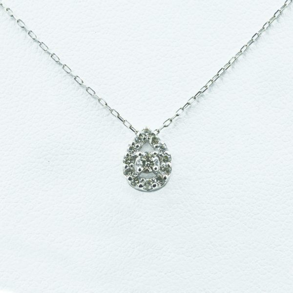 Pear Motif Diamond Necklace