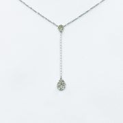 Pear-Shaped Drop Diamond Necklace