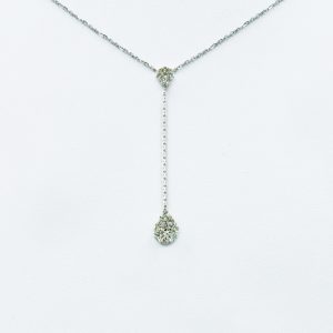 Pear-Shaped Drop Diamond Necklace